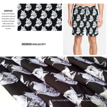 Polyester Digital Printed Beach Pants Fabric, Casual Garment Fabric